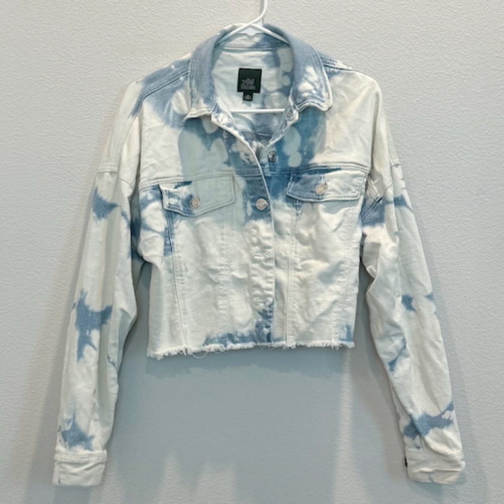 Bleached Tie Dye Denim Jacket